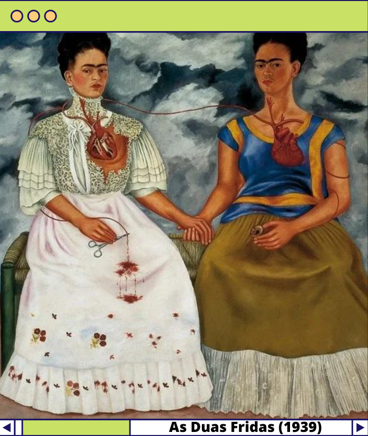 Quadro As Duas Fridas de Frida Kahlo.